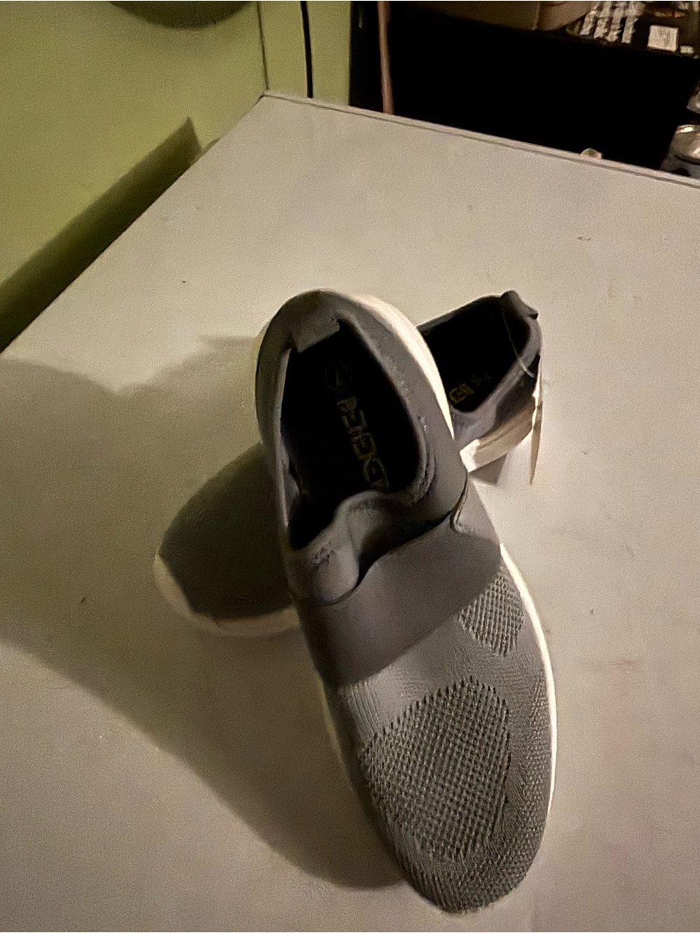 Women’s Slip-On Knit Athletic Sneakers - Gray - Picture 4 of 5
